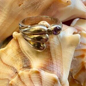 Vintage Sterling Silver Amethyst Ring
